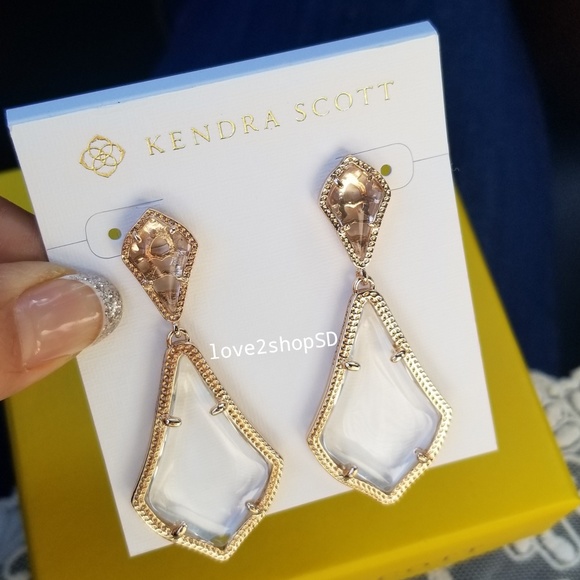 Kendra Scott Rose Gold Alexa drop earrings - Picture 2 of 5